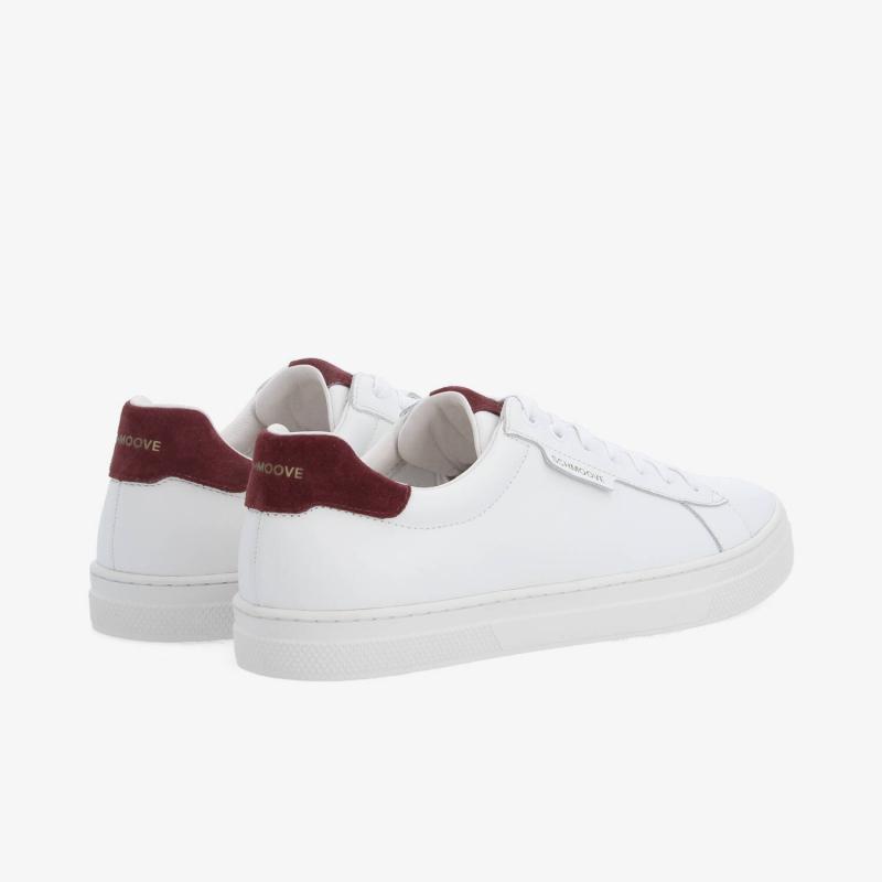 SPARKLE SNEAKER M - NAPPA/SUEDE - WHITE/BURGUNDY
